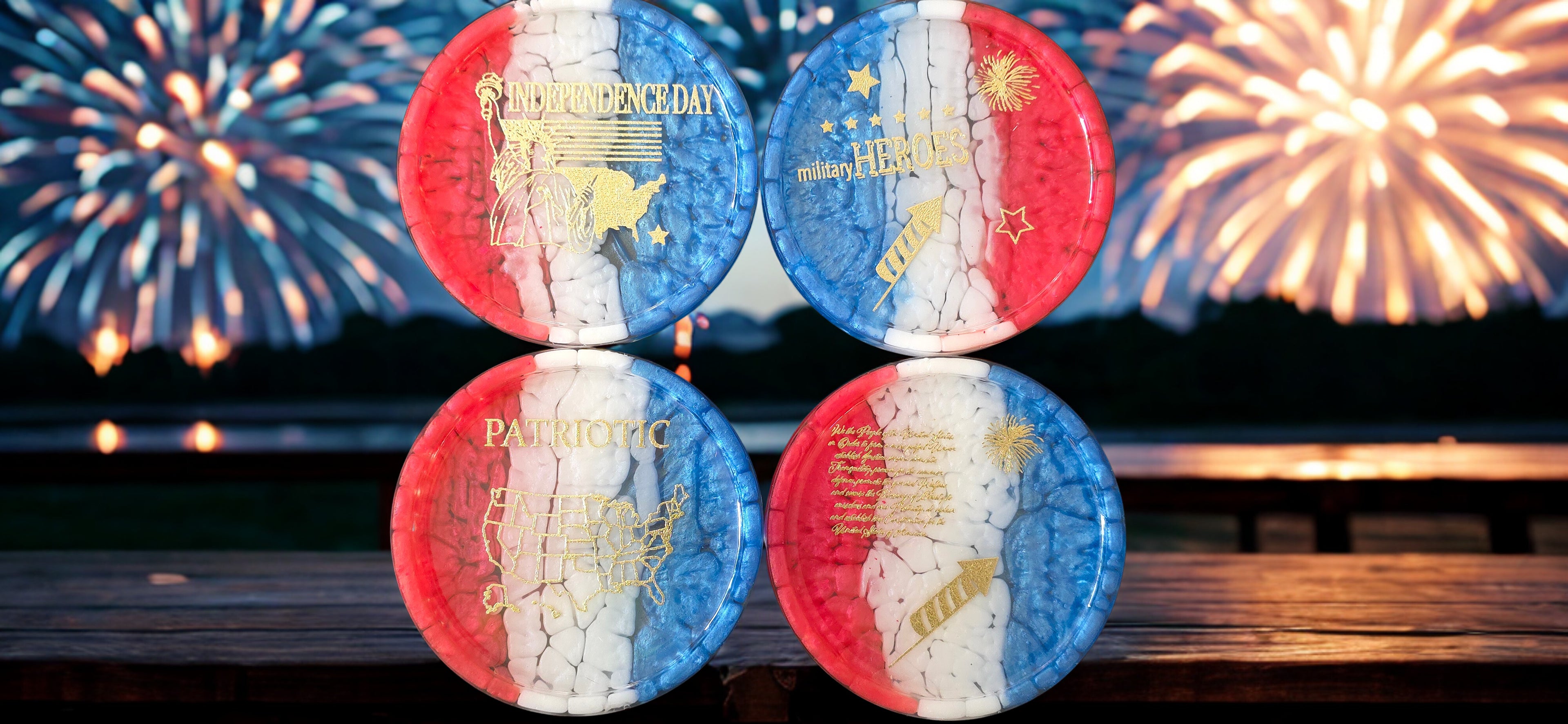 Patriotic coasters