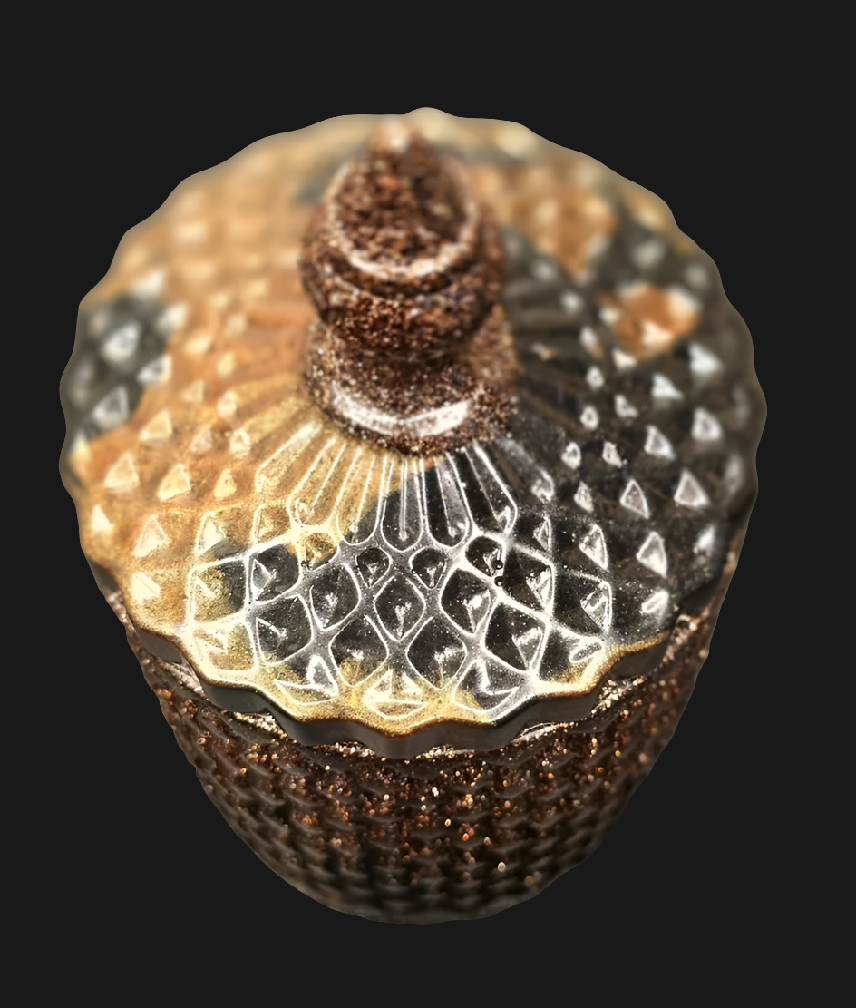 Bronze Epoxy Jar with lid 